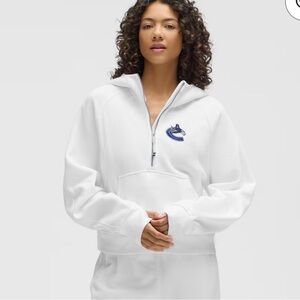 Vancouver Canucks lululemon Women's Scuba Oversized Half-Zip Hoodie - White